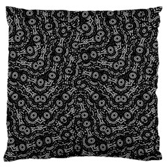 Black And White Modern Intricate Ornate Pattern Large Flano Cushion Case (Two Sides) from ArtsNow.com Front