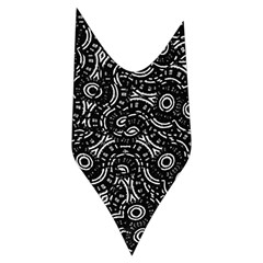 Black And White Modern Intricate Ornate Pattern Women s Long Sleeve Raglan Tee from ArtsNow.com Side Right
