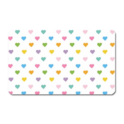 Small Multicolored Hearts Magnet (Rectangular) from ArtsNow.com Front