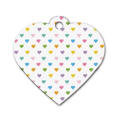 Small Multicolored Hearts Dog Tag Heart (Two Sides) from ArtsNow.com Back