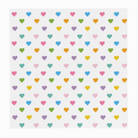 Small Multicolored Hearts Medium Glasses Cloth from ArtsNow.com Front