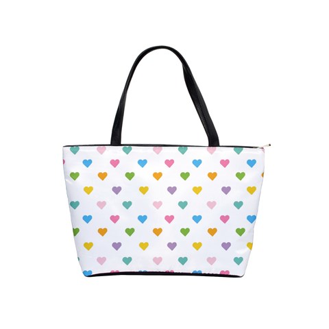 Small Multicolored Hearts Classic Shoulder Handbag from ArtsNow.com Front