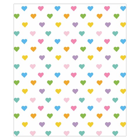 Small Multicolored Hearts Drawstring Pouch (XS) from ArtsNow.com Front