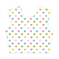 Small Multicolored Hearts Cotton Crop Top from ArtsNow.com Front