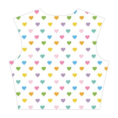 Small Multicolored Hearts Cotton Crop Top from ArtsNow.com Back