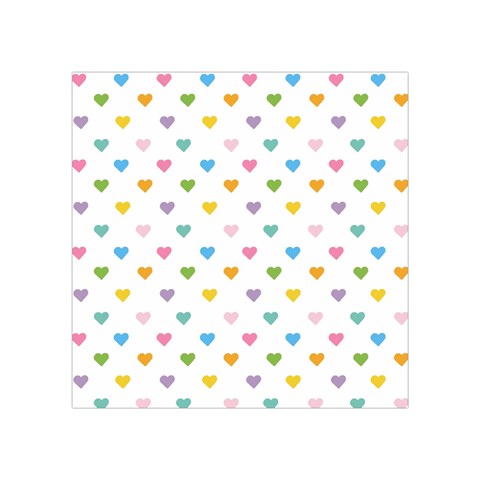 Small Multicolored Hearts Square Tapestry (Small) from ArtsNow.com Front