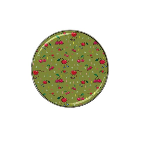 Red Cherries Athletes Hat Clip Ball Marker (4 pack) from ArtsNow.com Front
