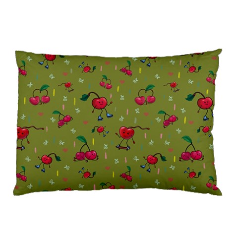 Red Cherries Athletes Pillow Case (Two Sides) from ArtsNow.com Front