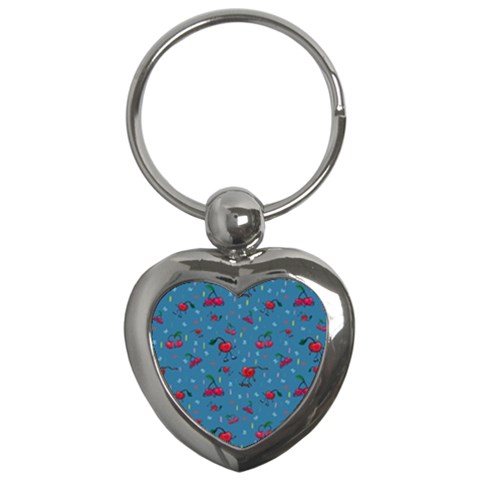 Red Cherries Athletes Key Chain (Heart) from ArtsNow.com Front