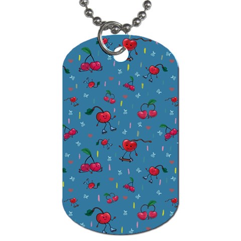 Red Cherries Athletes Dog Tag (Two Sides) from ArtsNow.com Front