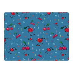 Red Cherries Athletes Double Sided Flano Blanket (Mini)  from ArtsNow.com 35 x27  Blanket Back
