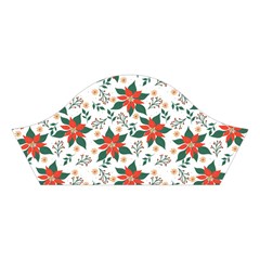 Large Christmas Poinsettias On White Cotton Crop Top from ArtsNow.com Left Sleeve