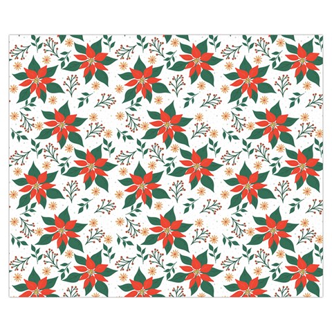 Large Christmas Poinsettias On White Medium Tote Bag from ArtsNow.com Front