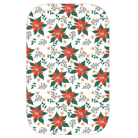 Large Christmas Poinsettias On White Waist Pouch (Small) from ArtsNow.com Front
