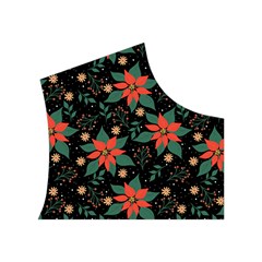 Large Christmas Poinsettias on Black Women s Button Up Vest from ArtsNow.com Top Right