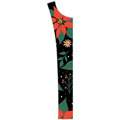 Large Christmas Poinsettias on Black Women s Button Up Vest from ArtsNow.com Button Placket Left