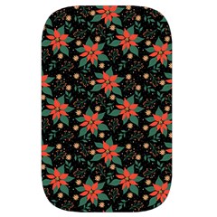 Large Christmas Poinsettias on Black Waist Pouch (Large) from ArtsNow.com Front