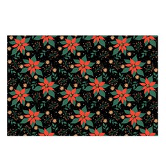 Large Christmas Poinsettias on Black Waist Pouch (Large) from ArtsNow.com Loop