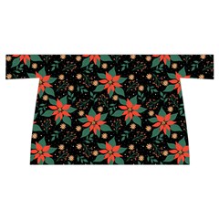 Large Christmas Poinsettias on Black Wristlet Pouch Bag (Small) from ArtsNow.com Back