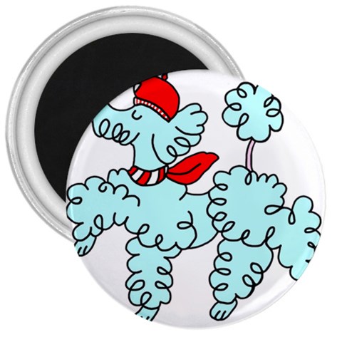 Doodle Poodle  3  Magnets from ArtsNow.com Front