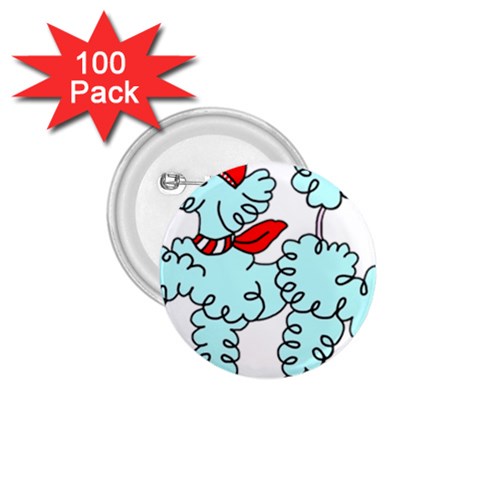 Doodle Poodle  1.75  Buttons (100 pack)  from ArtsNow.com Front