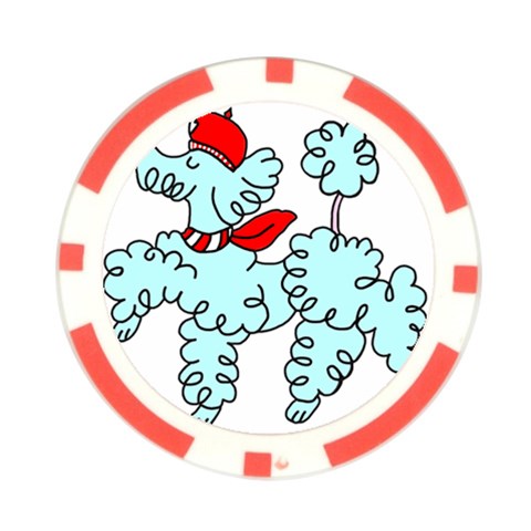 Doodle Poodle  Poker Chip Card Guard from ArtsNow.com Front