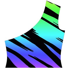 Rainbow Tiger Cap Sleeve Wrap Front Dress from ArtsNow.com Front Left