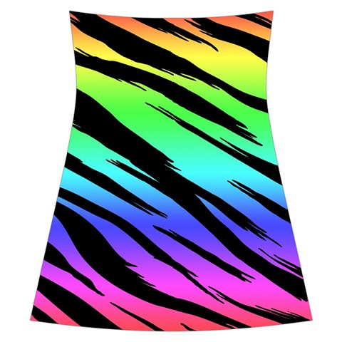 Rainbow Tiger Ruffle Detail Chiffon Dress from ArtsNow.com Back