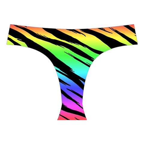 Rainbow Tiger Cross Back Hipster Bikini Set from ArtsNow.com Front Under