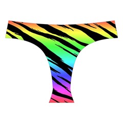 Rainbow Tiger Cross Back Hipster Bikini Set from ArtsNow.com Front Under