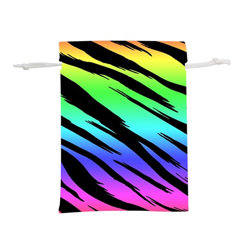Rainbow Tiger Lightweight Drawstring Pouch (S) from ArtsNow.com Front