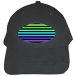 Rainbow Stripes Black Cap