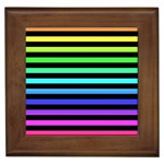 Rainbow Stripes Framed Tile