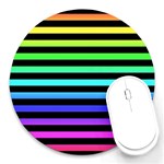 Rainbow Stripes Round Mousepads