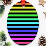 Rainbow Stripes Ornament (Oval)