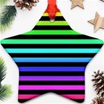 Rainbow Stripes Ornament (Star)