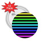 Rainbow Stripes 2.25  Buttons (10 pack) 