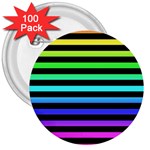 Rainbow Stripes 3  Buttons (100 pack) 