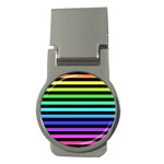 Rainbow Stripes Money Clips (Round) 