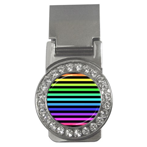 Rainbow Stripes Money Clips (CZ)  from ArtsNow.com Front