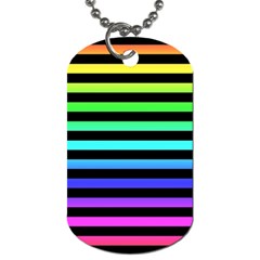 Rainbow Stripes Dog Tag (Two Sides) from ArtsNow.com Back