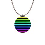 Rainbow Stripes 1  Button Necklace