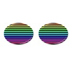 Rainbow Stripes Cufflinks (Oval)