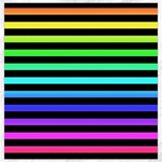 Rainbow Stripes Canvas 16  x 16 