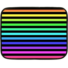 Rainbow Stripes Double Sided Fleece Blanket (Mini)  from ArtsNow.com 35 x27  Blanket Back
