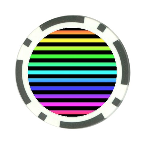 Rainbow Stripes Poker Chip Card Guard (10 pack) from ArtsNow.com Front