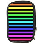Rainbow Stripes Compact Camera Leather Case