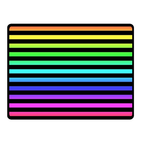 Rainbow Stripes Double Sided Fleece Blanket (Small)  from ArtsNow.com 45 x34  Blanket Back