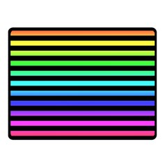 Rainbow Stripes Double Sided Fleece Blanket (Small)  from ArtsNow.com 45 x34  Blanket Back
