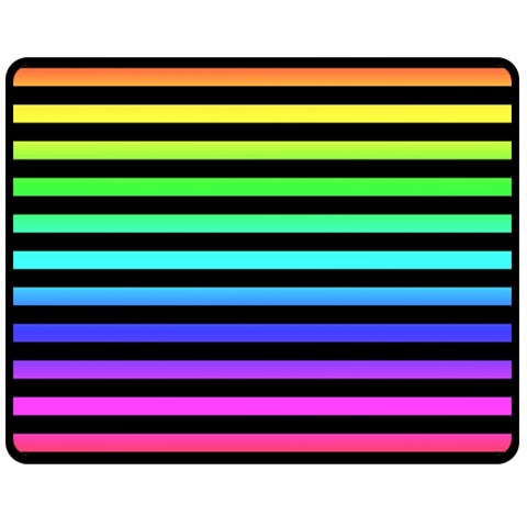 Rainbow Stripes Double Sided Fleece Blanket (Medium)  from ArtsNow.com 58.8 x47.4  Blanket Back